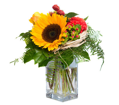 bunter blumenstrau&szlig;, brautstrauss