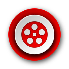film red modern web icon on white background