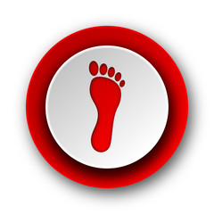 foot red modern web icon on white background