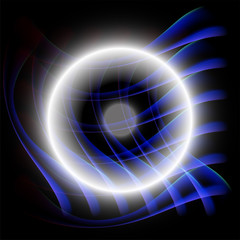 Business elegant blue abstract on black background