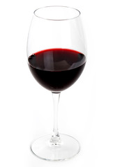 Glass of the red wine
