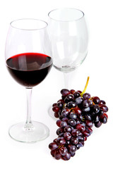 Red wine and grape