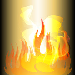 Fire yellow abstract background