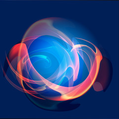 Flames of Fire blue background vector