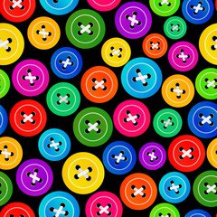 Seamless pattern with colored buttons