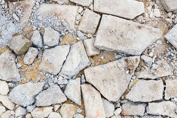 Cracked concrete floor