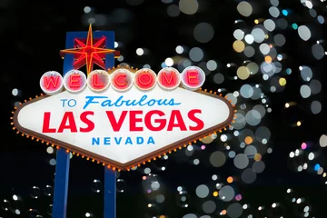 Poster Willkommen im Las Vegas-Zeichen © somchaij