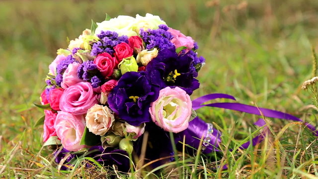 Wedding bouquet of fresh flowers.