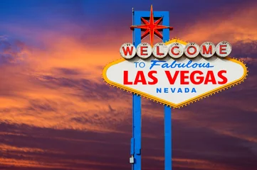 Fotobehang Welcome to Las Vegas Sign © somchaij