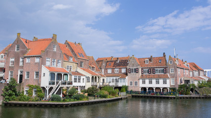 Fototapeta na wymiar Entrance old harbor Enhuizen