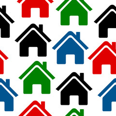 Home icon seamless pattern