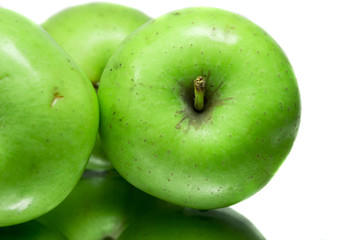 Green apple and shadow