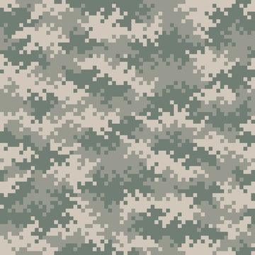 Military Camouflage Pixel Pattern Seamlessly Tileable