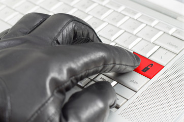 Unlocking online security concept