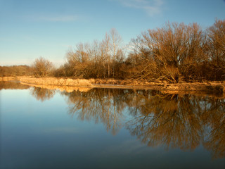 Fototapeta na wymiar Kishwaukee River in Illinois