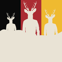 Silhouettes of hipsters