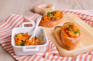 Sandwich with pumpkin