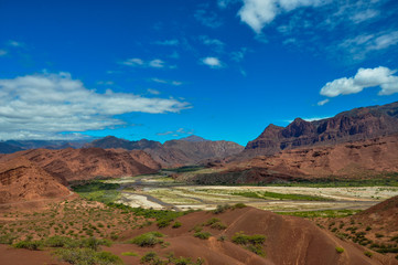 Deserts landscapes of Quebrada las cochas, North Argentina