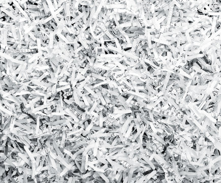 Background of shredded papers