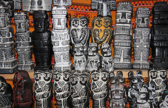 Traditional Aymara ritual figures, Witches Market