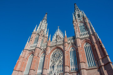Fototapeta na wymiar La Plata's Huge Cathedral near Buenos Aires, Argentina
