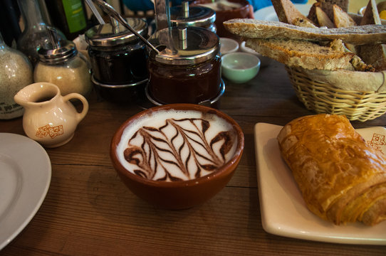 Hot chocolate and pastries in Buenos Aires, Argentina