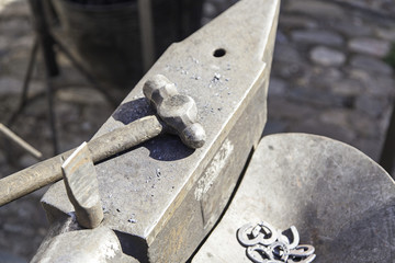 Hammer and anvil to forge