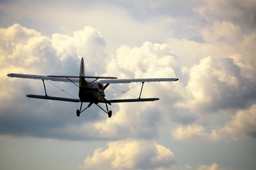 Takeoff of the old Russian plane