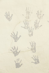 Hand painted on a wall