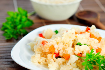 Risotto with vegetable