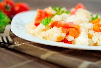 Risotto with vegetable