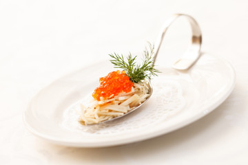 appetizer with caviar