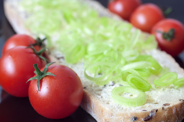 tomato and leek