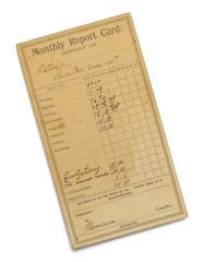 Antique Report Card