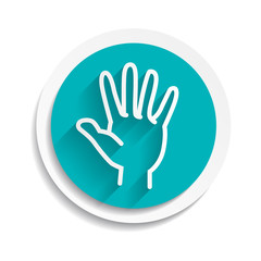 hand concept white sign symbol icon