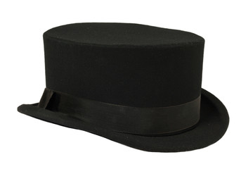 black dressage cylinder isolated at white