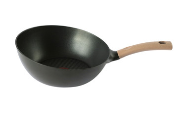 WOK frying pan isolated on white