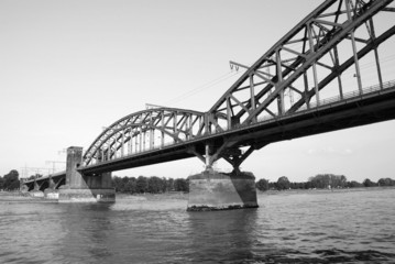 The Suedbruecke over the Rhine in Cologne, Germany