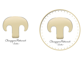 Mushroom Restaurant vector logo