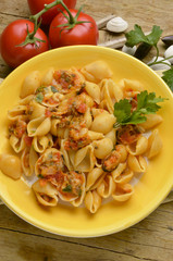 Conchiglie rigate ai frutti di mare Cucina italiana Expo 2015