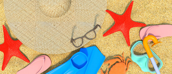 Summer-Rest-Beach-3D