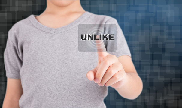 boy pressing unlike button