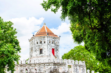 Naklejka premium Phra Sumen Fort ,Bangkok Thailand,Attraction place in Thailand