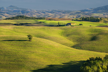 Toscania, Włochy, Krajobraz wiejski