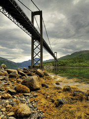 Norwegia, most,  krajobraz wiejski