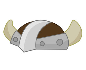 Viking Helmet isolated illustration