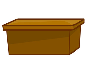 Wooden table isolated illustration