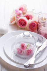 Romantic table setting.