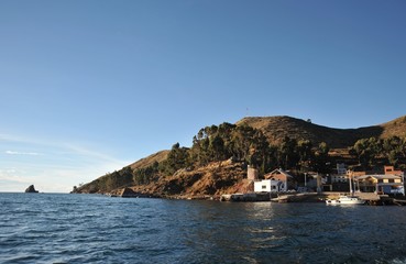 Fototapeta premium Mountain lake Titicaca