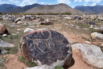 Ancient petroglyph on the stone